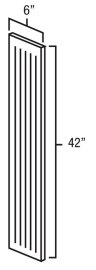 Black Shaker 6" W x 42" H Fluted Wall Filler